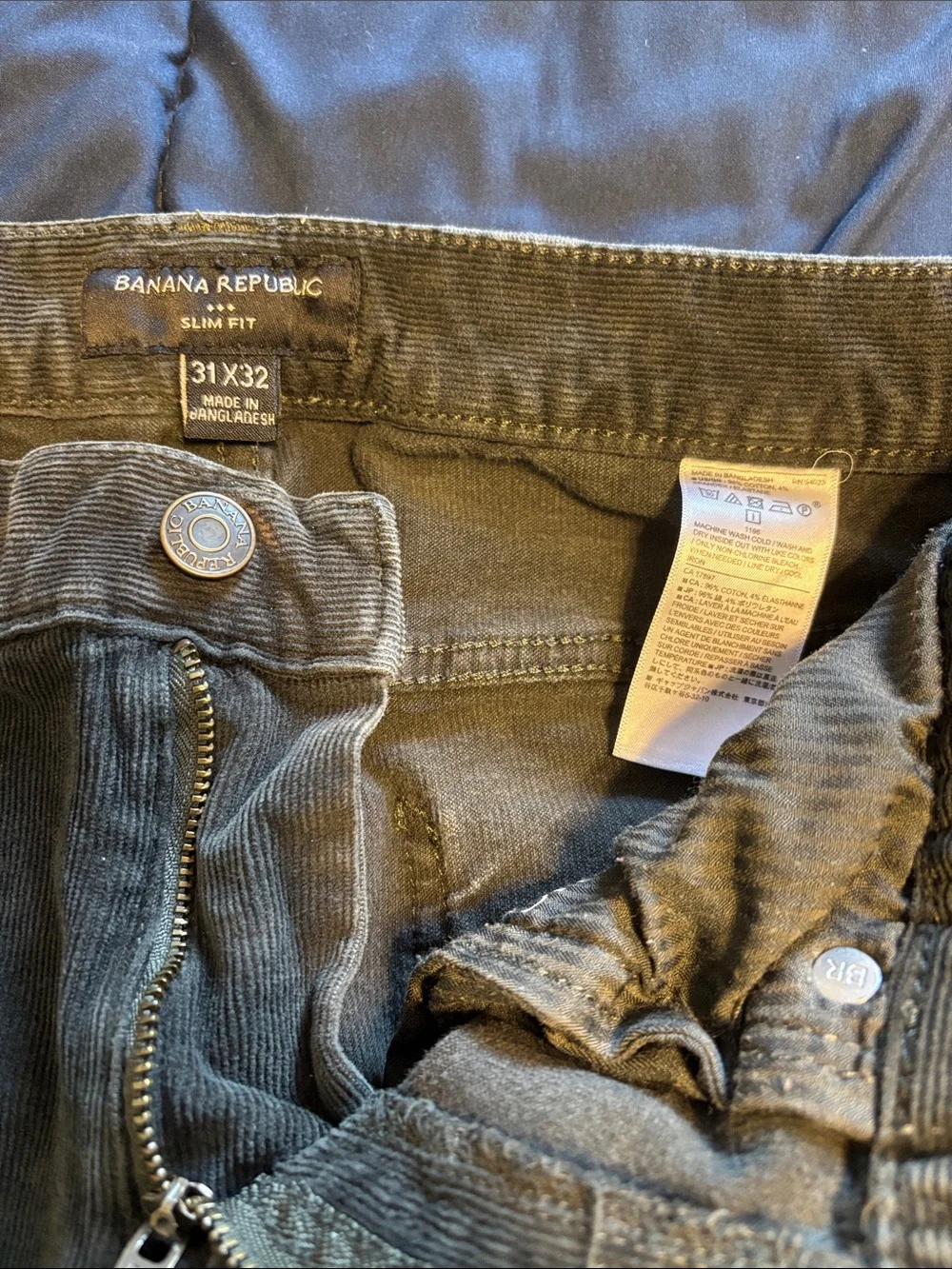 Banana Republic Spencer Green Men's Slim Corduroy Pants